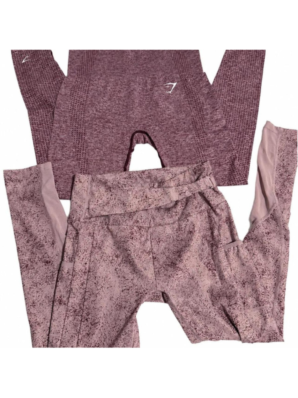 Gymshark burgundy marbled leggings bundle #activewear #bundle

Bundle of two Gym
